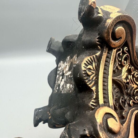 Primitive candlestick with lace dollie, 2 ceramic quail decor - Picture 7 of 15